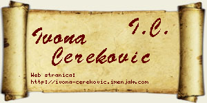 Ivona Čereković vizit kartica